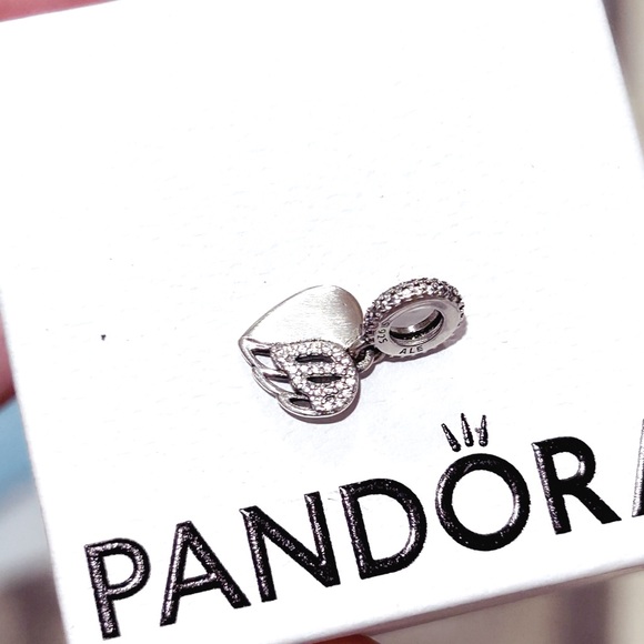 PANDORA Heart & Angel Dangle Charm w/box - Picture 5 of 9